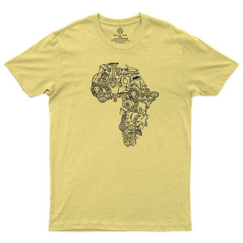 T-shirt - Design Carte d'Afrique Artistique