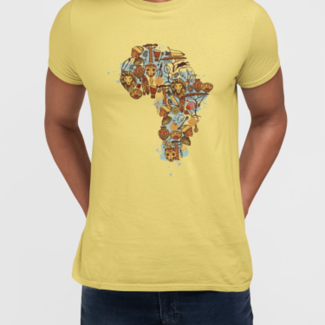 T-shirt unisex jaune mama africa