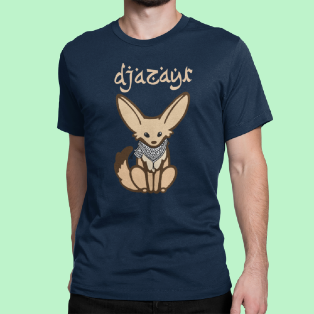 https://rafwear-dz.com/T-Shirt - fennec palestine bleu