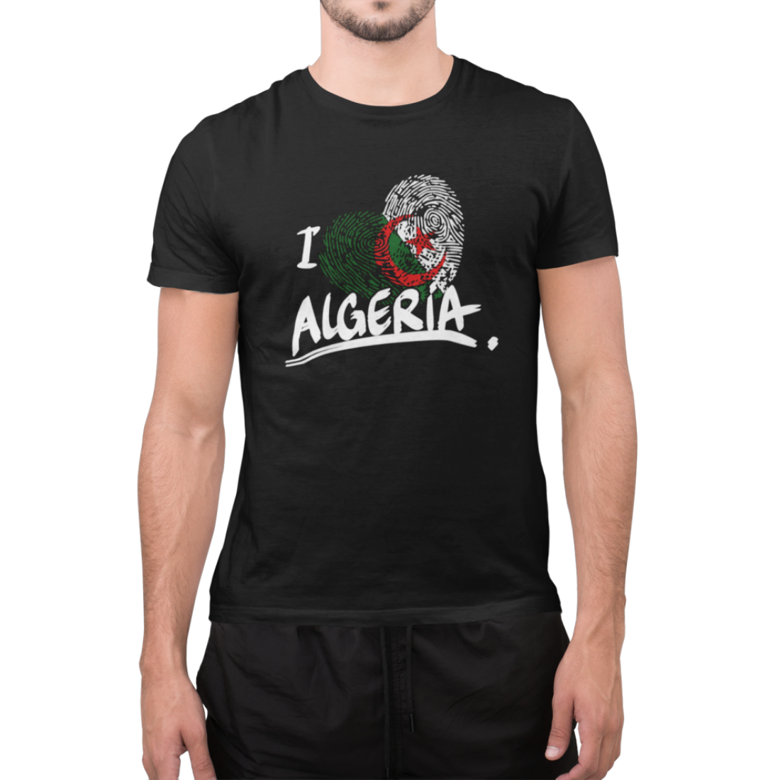https://rafwear-dz.com/T-shirt I LOVE ALGERIA - Noir