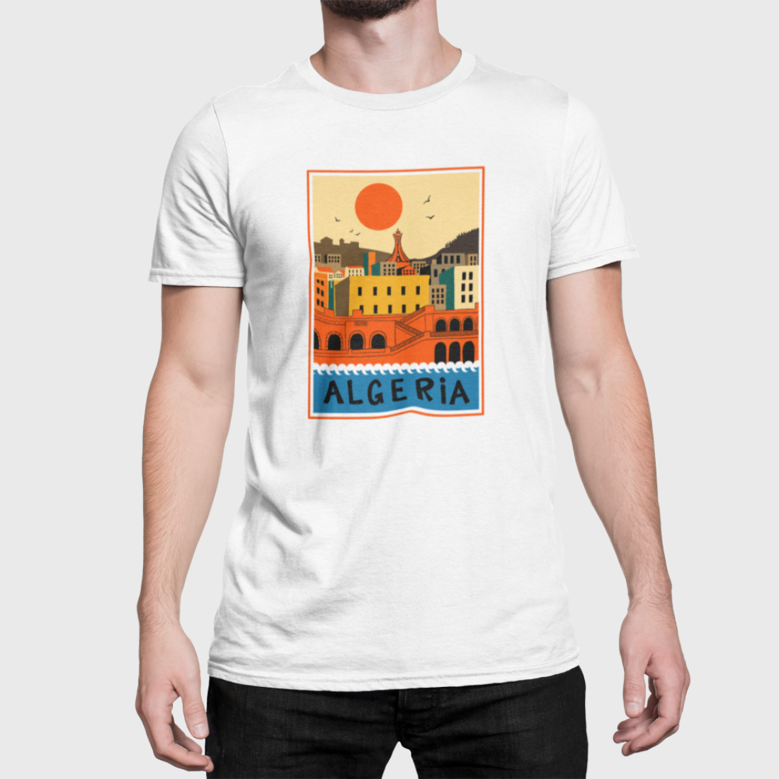 https://rafwear-dz.com/T-shirt "Algeria - Vintage Travel Poster"