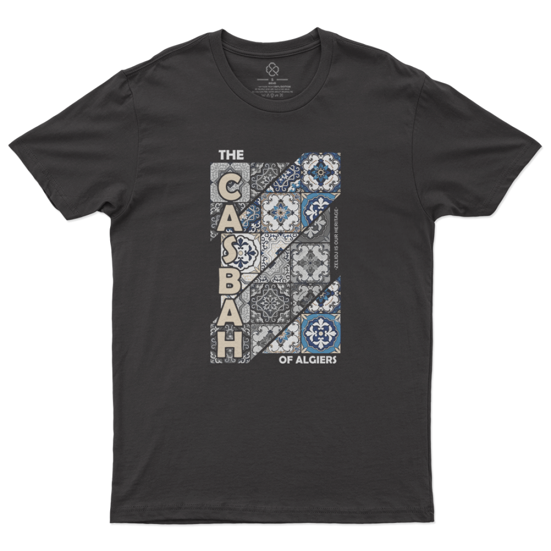 T-shirt "The Casbah of Algiers" zelidj (noir)