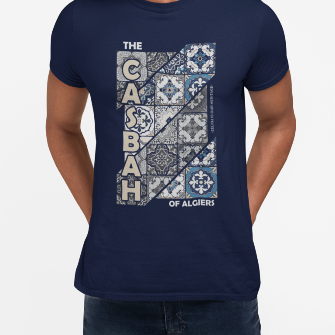 https://rafwear-dz.com/T-shirt "The Casbah of Algiers" zelidj (Bleu nuit)